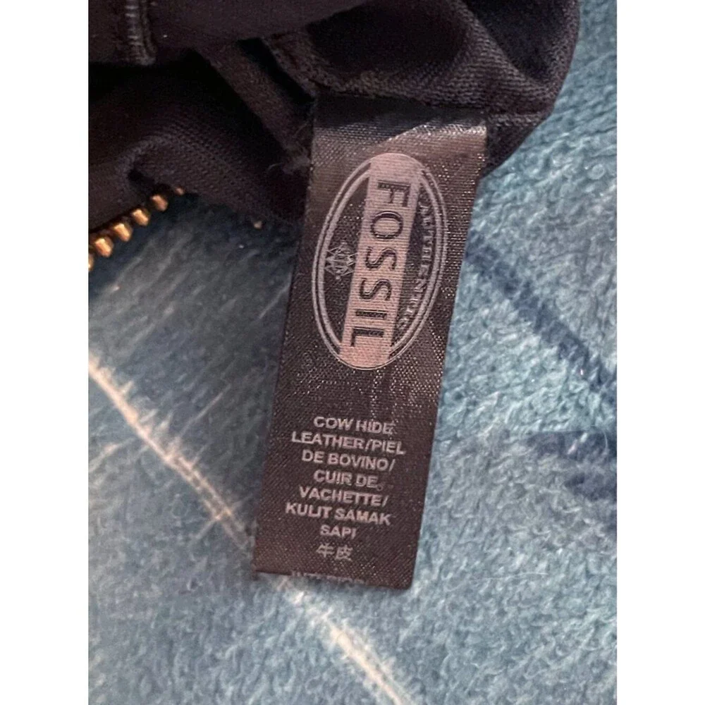 Fossil black leather